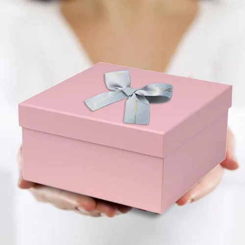 Miniatura 4 de Briful Cajas de regalo cuadradas con tapas, juego de 4 cajas de regalo rosadas, cajas de regalo de varios tamaños, cajas de regalo para regalos