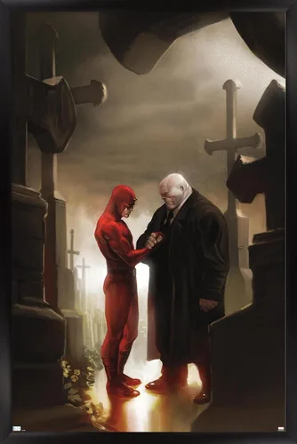 Miniatura 8 de Trends International Marvel Comics - Póster de pared de Kingpin - Daredevil in Cemetery, 14.72 x 22.37 pulgadas, versión enmarcada de madera