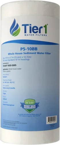 Miniatura 27 de Tier1 Filtro de agua de 1 micrón de 10 x 4.5 pulgadas Filtro de agua de sedimentos de polipropileno hilado para toda la casa Reemplazo