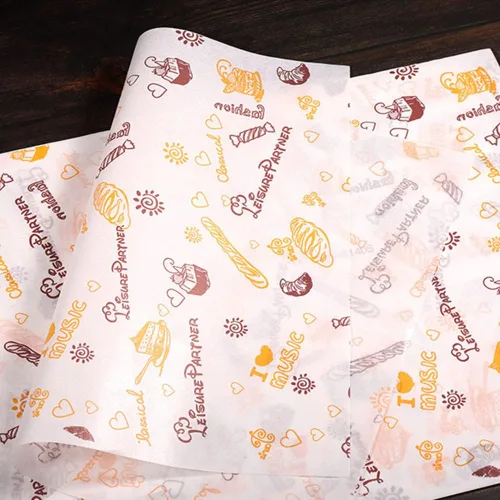 Miniatura 7 de 100 piezas de bolsas de papel para empaquetado de sándwiches - Hojas de papel encerado para alimentos, envoltorios para cestas, envoltorios