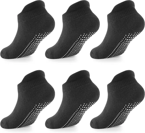 Miniatura 10 de LA ACTIVE Calcetines con agarre antideslizante para tobillos para niños y niñas con suela antideslizante para bebés, niños pequeños y niños