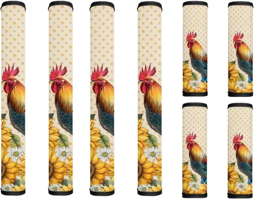 Miniatura 61 de America250 - Juego de 8 fundas antideslizantes para manijas de puerta de refrigerador, 4 de julio de 2026, protectores para nevera, horno, mantener