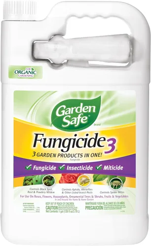 Fungicida de la marca Garden Safe3, 1 galón, Fungicida, Insecticida y Acaricida con extracto de aceite de neem para jardinería orgánica, controla la