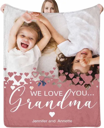 Miniatura 28 de D-Story Manta personalizada con fotos, texto, Manta personalizada con imagen, texto o fotos para mejores amigas, hermanas, regalos para cumpleaños