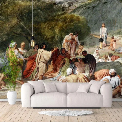 Miniatura 9 de IDEA4WALL Murales de pared para dormitorio, noche estrellada de Van Gogh, pinturas famosas, papel tapiz extraíble grande, calcomanías de pared