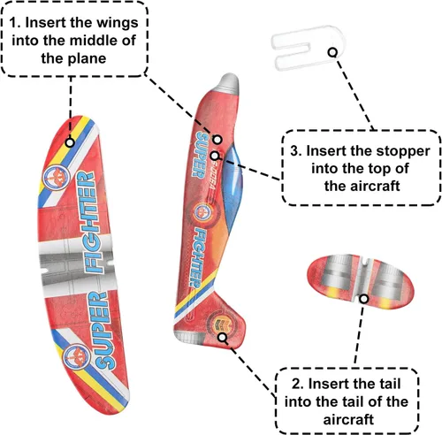 Miniatura 5 de Libima 144 piezas de aviones de espuma de juguete para niños, aviones planeadores a granel, juguetes voladores al aire libre, regalos de fiesta