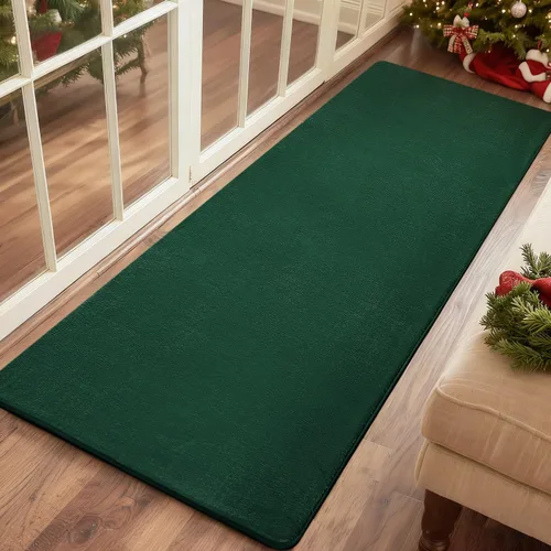 Miniatura 9 de Przemy Alfombras negras lavables para dormitorio, sala de estar, alfombra de pasillo de 2 x 6 pies, alfombra de interior de espuma viscoelástica