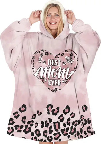 Miniatura 2 de Warmstorey Wearable Blanket Hoodie For Mom Wife - Best Wife Ever Hoodie From Husband Daughter Son - Birthday Mothers Day Gift