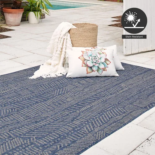 Miniatura 7 de FH Home Suez - Alfombra de tejido plano para exteriores, impermeable, fácil de limpiar, resistente a las manchas, hilo de polipropileno de alta