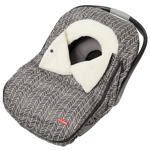 Miniatura 7 de Saco con abrigo y capucha Skip Hop & Go, cubierta para asiento de auto, accesorio de ajuste universal, gris oscuro, para bebé y niño pequeño Gris