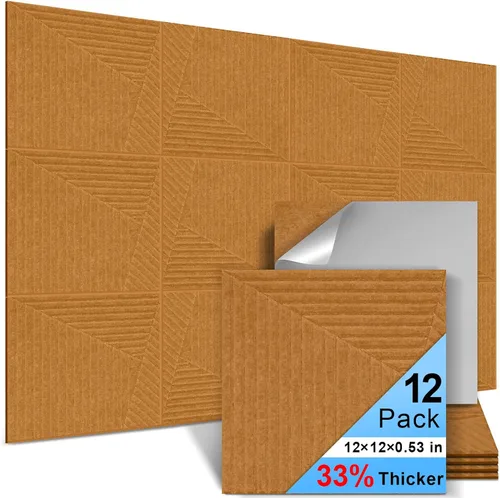 Miniatura 29 de Paquete de 8 Paneles Decorativos Absorbentes de Sonido, Arte de Pared Absorbente de Sonido, Arte de Pared Acústico de 48 x 32 Pulgadas