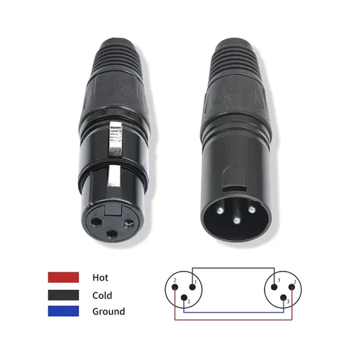 Miniatura 4 de Paquete de 10 conectores XLR, 5 pares XLR de 3 pines macho/hembra, conector de cable de micrófono de audio, conector de audio, 3 pines XLR, extremos