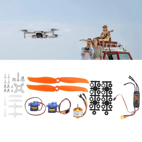 Miniatura 7 de Kit de motor de avión RC, SG90 Servo 2212 KV2200 Motor sin escobillas 6035 Hélice RC Avión de control remoto 40A XT60T Avión de ala fija