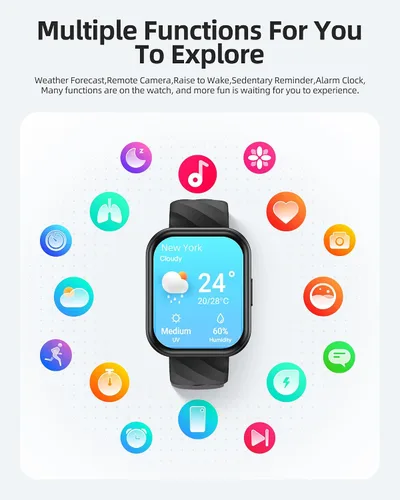 Miniatura 8 de Reloj inteligente Parsonver, reloj 5ATM impermeable para natación, rastreador de actividad física con más de 110 modos deportivos, monitor