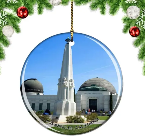 Miniatura 11 de California Los Ángeles Battleship Museum USA Christmas Tree Adorno Decoración Colgante Colgante Decoración City Travel Souvenir Collection Porcelana