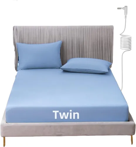 Miniatura 23 de Grounding - Sábana de cama tamaño King con cordón de 15 pies, 90% algodón orgánico + 10% fibra plateada, sábanas conductivas para un mejor sueño