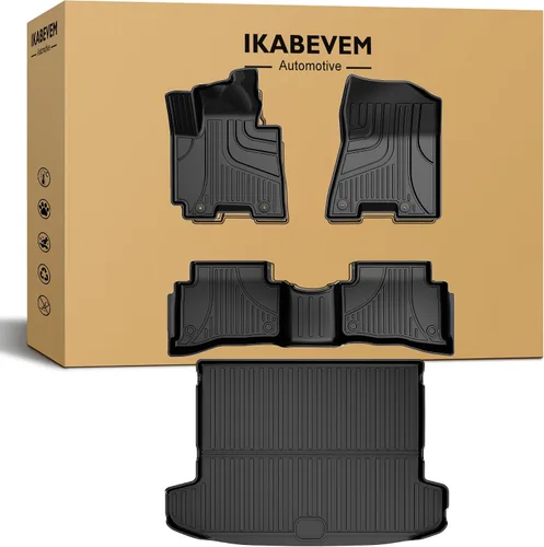 Miniatura 22 de Tapete de carga compatible con Kia Sorento 2021-2025 2026 Tapete de maletero con tapete para respaldo de asiento, TPE para todo tipo de clima