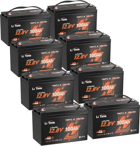 Miniatura 25 de Litime Batería LiFePO4 para motores de trolling de 12V 100Ah (Grupo 31), baterías de litio Bluetooth de 12 voltios, máx. 15000 ciclos profundos
