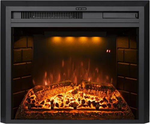 Miniatura 14 de Chimenea eléctrica de 33 pulgadas, chimenea de pared eléctrica con control remoto, registro realista y sonido crujiente, protección contra