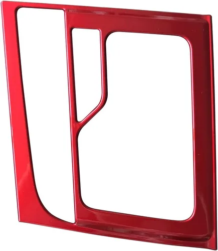 Miniatura 5 de ruihe Cubiertas de panel de consola de palanca de cambios de coche rojo Compatible con Hyundai Elantra 2021 2022 2023 2024 Versión de freno