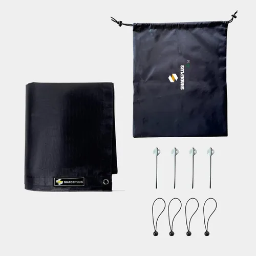 Miniatura 8 de Pantalla de Sombra Solar para Toldo de RV 8'x15'3'' (Compatible con Toldo de 16'), Pantalla de Malla Negra con Cremallera, Pantalla Universal