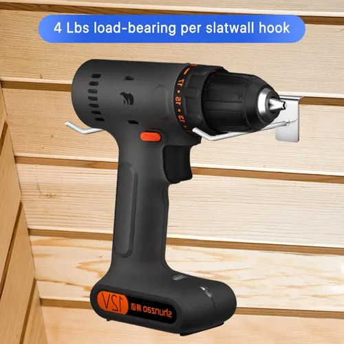 Miniatura 2 de 100 ganchos de pared de 4 pulgadas, ganchos plateados resistentes para paneles de pared de tablones, tableros de clavijas y paneles de rejilla
