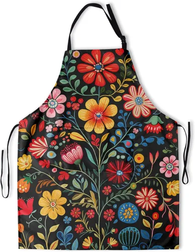 Miniatura 18 de Delantal con bolsillos, delantales para mujeres y hombres, delantal de cocina para cocinar, jardinería, servidor, camarera, pintura
