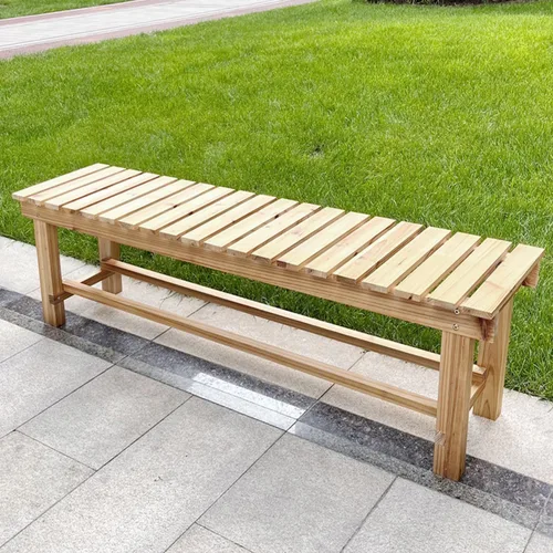 Miniatura 10 de Bancos de Jardín para Exteriores de 47.2'', Banco de Patio Resistente a la Intemperie, Asiento para Dos Personas, Banco sin Respaldo, Banco