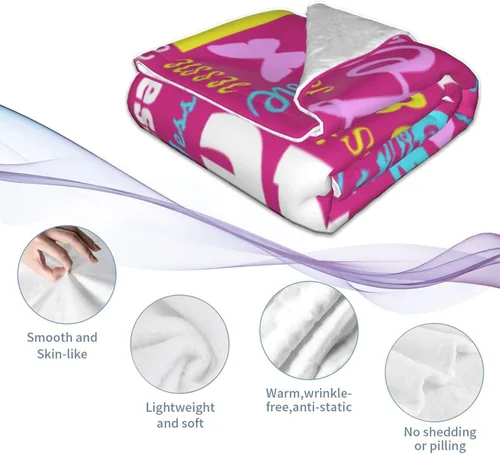 Miniatura 6 de Manta personalizada con nombre para niños y adultos, mantas personalizadas para niñas y niños, manta de franela personalizada con nombre