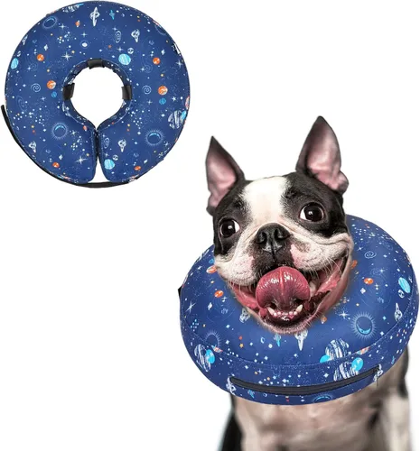 Miniatura 43 de Supet Cono Inflable para Perro para Perros Grandes, Medianos y Pequeños, Collar de Cono Suave para Perros y Gatos, Collar EC para Cuello de Perro