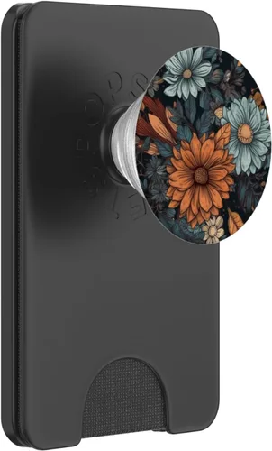Miniatura 7 de Floral chill pattern fall flowers en la base negra PopSockets intercambiable PopGrip