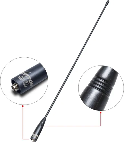 Miniatura 5 de Antena de radio para BaoFeng UV-5R/888S Antena Walkie Talkie de largo alcance 15.6 pulgadas Whip VHF/UHF (144/430Mhz) Antena SMA-Hembra (1 paquete)
