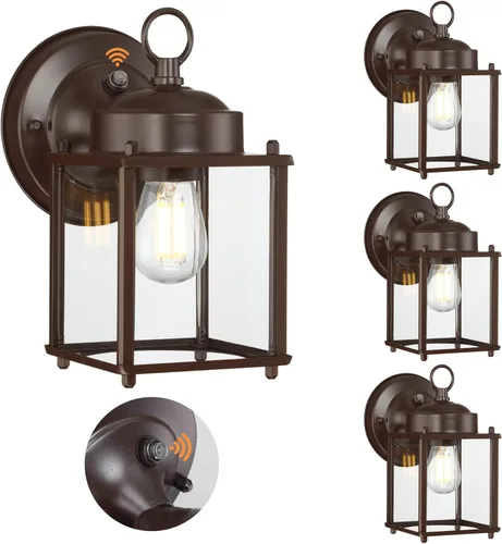 Miniatura 11 de GRUENLICH Aplique de Pared para Exteriores, Accesorios de Iluminación de Pared Exteriores con Vidrio Transparente, Iluminación de Porche Frontal