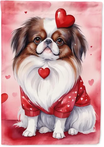 Miniatura 122 de Caroline's Treasures DAC5292CHF - Bandera de Border Collie My Valentine House para porche, grande, con manga para porche, para colgar en la pared