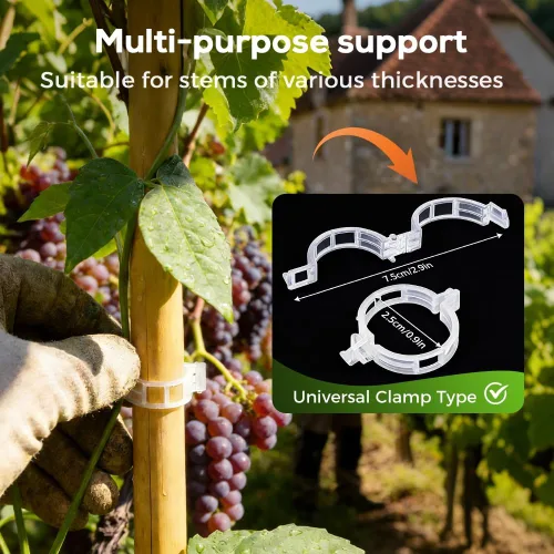 Miniatura 5 de Clips para plantas de jardín, clip de plástico seguro para plantas trepadoras, clips de tomate portátiles para plantas trepadoras, clip de soporte