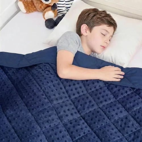 Miniatura 7 de yescool Manta de regazo con peso de 2 libras, manta de regazo pequeña, manta de regazo con peso, manta de regazo con calefacción de enfriamiento