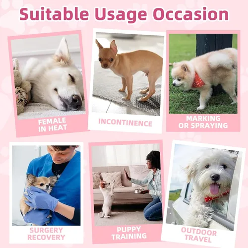Miniatura 6 de Pañales desechables para perras, 90 unidades, pañales para perras (16-22 pulgadas de cintura) súper absorbentes, extra grandes, para orinar