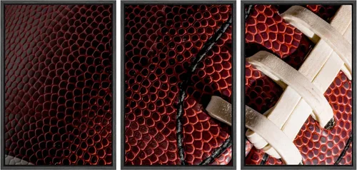 Miniatura 140 de wall26 Lienzo enmarcado para pared, juego de arte de primer plano, detalles de costuras de béisbol, atletas deportivos, fotografía, moderno