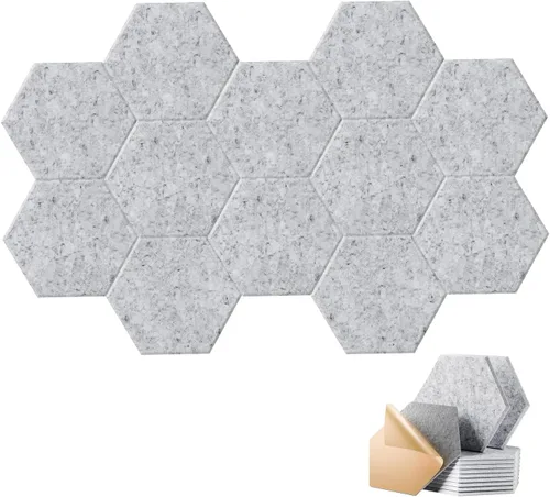 Miniatura 8 de HONORIA Paquete de 8 Paneles Acústicos de Arte de 48X32 Pulgadas Paneles Absorbentes de Sonido, Paneles de Pared Autoadhesivos a Prueba de Sonido