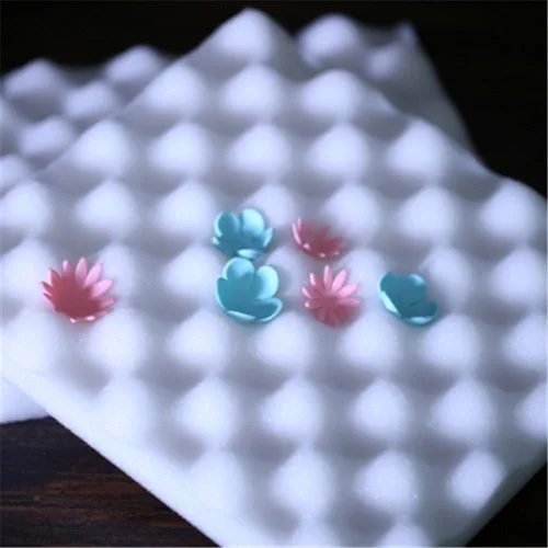 Miniatura 6 de EORTA - 2 almohadillas de esponja para moldear fondant, pasta de goma de azúcar y flores, bandeja de espuma, tapete de esponja ondulada