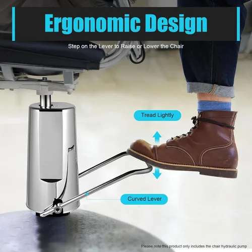 Miniatura 5 de Bomba hidráulica para silla de peluquería, bomba hidráulica de repuesto de silla de belleza de 4 pernos, carga de 440 libras, altura ajustable