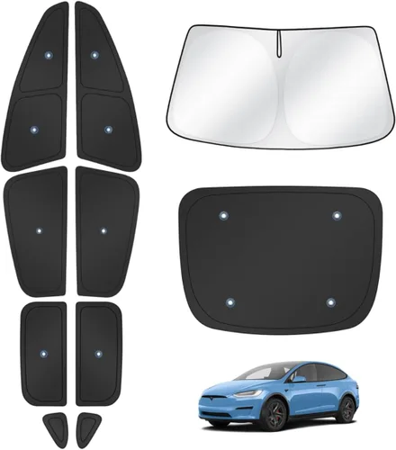 Miniatura 9 de T TGBROS Parasol para parabrisas para Honda Civic 2022-2025 2026, parasol grueso con bloqueo UV y opaca, para privacidad, plegables, 8 accesorios