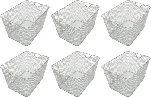 Miniatura 16 de YBM Home Organizador de despensa de cocina, cesta de alambre para estantes, armarios, despensa, encimera, cesta de almacenamiento abierta de malla