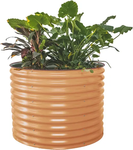 Miniatura 20 de Vego garden Jardinera elevada redonda de 32 pulgadas de alto y 42 pulgadas para jardín, para verduras, flores, patio, gris moderno