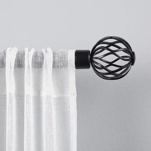 Miniatura 13 de Exclusive Home Ogee - Juego de cortinero de 1 pulgada y remates a juego, bronce mate, ajustable de 36 a 72 pulgadas