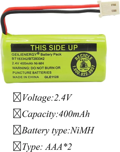 Miniatura 3 de BT-183342 BT-283342 BT-166342 BT-266342 BT-162342 BT-262342 Batería compatible con VTech CS6114 CS6419 CS6719 AT&T EL52300 CL80111 Teléfono