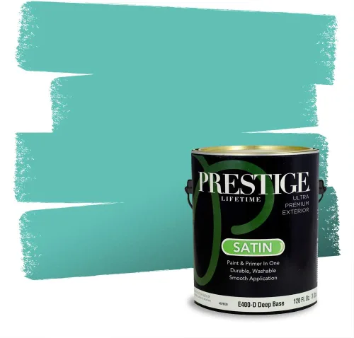 Miniatura 540 de Pintura Exterior + imprimación PRESTIGE, todo-en-uno, 1 galón, acabado mate, color comparable al Valspar* Royal Gray* VS151-Gris real