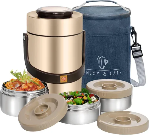 Miniatura 8 de Pawovdeq 67 oz Frasco Térmico para Comida Caliente de Acero Inoxidable con Aislamiento al Vacío y Boca Ancha para Adultos, Contenedores de Comida 67