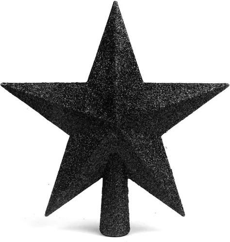 Miniatura 12 de YYCRAFT Adorno de Estrella con Purpurina para la Punta del Árbol Decoración Navideña - 6 Pulgadas, Rojo