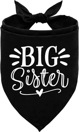 Miniatura 11 de Bandana para perro Big Sister, accesorios de bufanda rosa para mascotas, bufanda triangular para perros pequeños y medianos, bandana para perros